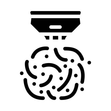 smoke detector glyph icon vector. smoke detector sign. isolated contour symbol black illustration clipart