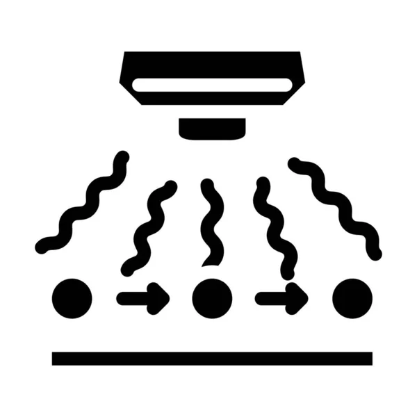 Вектор Піктограми Датчика Радіохвилі Знак Датчика Радіохвилі Ізольований Символ Контуру — стоковий вектор