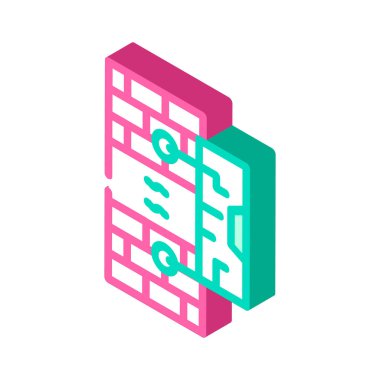 Titreşim sensörü izometrik ikon vektörü. Titreşim algılayıcı işareti. izole edilmiş sembol çizimi