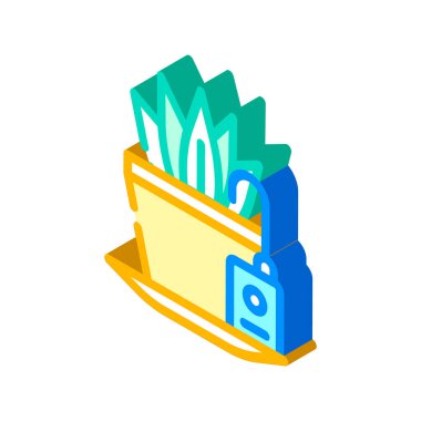 Bitki sulama sensörü izometrik ikon vektörü. Bitki sulama sensörü işareti. izole edilmiş sembol çizimi