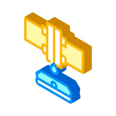 Su sensörü izometrik ikon vektörü. Su sensörü işareti. izole edilmiş sembol çizimi