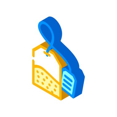 Bir paket çay izometrik ikon vektörü. Bir paket çay tabelası. izole edilmiş sembol çizimi