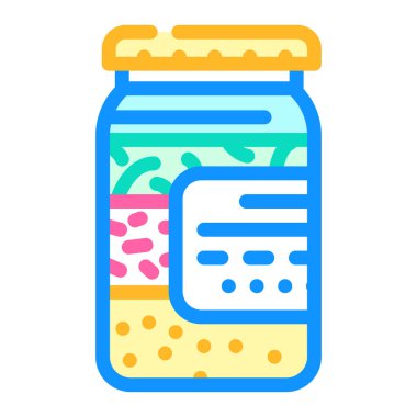 Türlü sebze turşusu renk ikonu vektörü. Çeşitli sebze turşusu tabelaları. izole edilmiş sembol çizimi