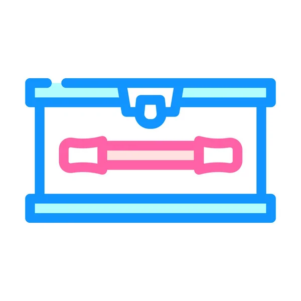 Lunchbox Λαβή Διάνυσμα Εικονίδιο Χρώμα Lunchbox Πινακίδα Λαβή Μεμονωμένη Απεικόνιση — Διανυσματικό Αρχείο