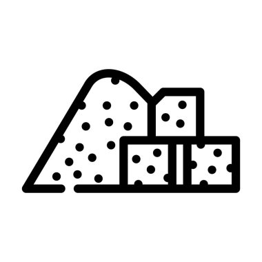 Şekerleme katkı maddeleri çizgi ikon vektörü. Şekerleme katkı maddeleri imzalar. izole edilmiş çizgi simgesi siyah illüstrasyon