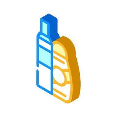 Havalandırma saç izometrik ikon vektörü. Klima işareti. izole edilmiş sembol çizimi