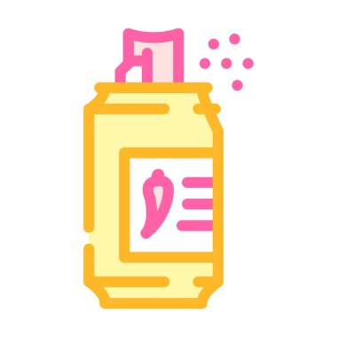 Biber gazı protestosu renk ikonu vektörüyle buluşuyor. Biber gazı protesto işareti. izole edilmiş sembol çizimi