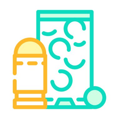 Lastik mermiler renk ikon vektörünü protesto ediyor. Lastik mermiler buluşma işaretini protesto ediyor. izole edilmiş sembol çizimi