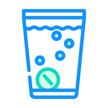 Su çözünebilir haplar renk ikonu vektörü. Su çözünebilir haplar. izole edilmiş sembol çizimi