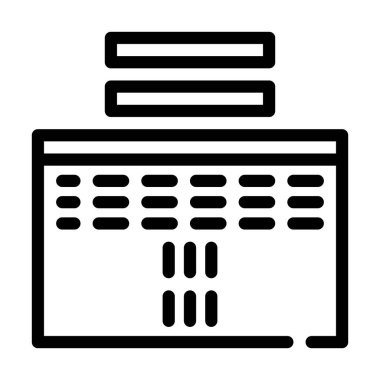 Dokunsal yol işaretleri yaşam çizgisi ikon vektörünü kapsıyor. Dokunsal yol işaretleri yaşam işaretlerini de kapsıyor. izole edilmiş çizgi simgesi siyah illüstrasyon