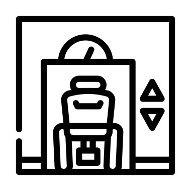 Kapsayıcı yaşam çizgisi ikon vektör resimlemesini kaldır