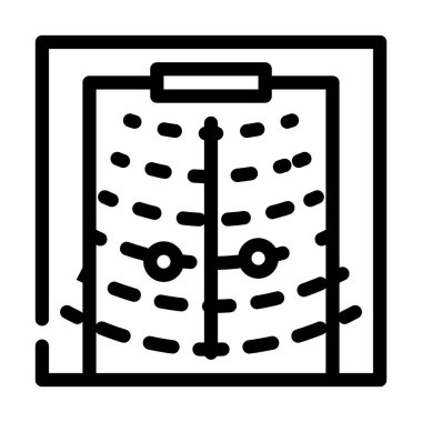 Körler için ses sensörü çizgi vektör illüstrasyonu