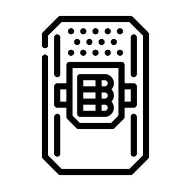 Polis kalkanı kartuşlarla protesto çizgisi ikon çizimi illüstrasyonunu protesto ediyor