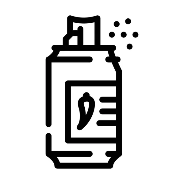 Pfefferspray Protest Treffen Linie Symbol Vektor Illustration — Stockvektor