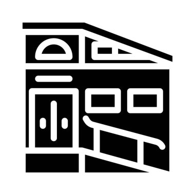 Rampa sembol vektör illüstrasyonu siyahı oluşturuluyor