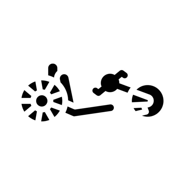 Velomobile inclusive life glyph icon vector illustration — Stockový vektor