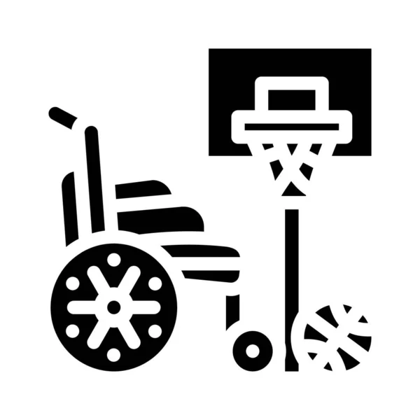 Sport inklusive Leben Glyphen-Symbol-Vektor-Illustration — Stockvektor