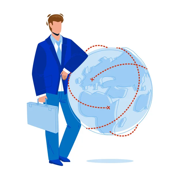 Global Business Managing Επιχειρηματίας Ceo Vector — Διανυσματικό Αρχείο