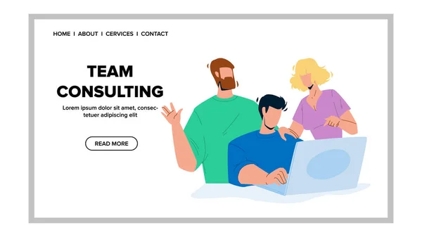 Team Consulting och Business Education Vector — Stock vektor