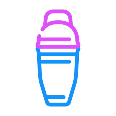 Kokteyl karıştırıcı barmen renk vektör illüstrasyonu