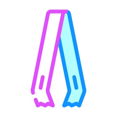 buz cımbızı barmen renk vektör illüstrasyonu