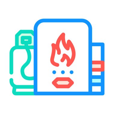 yerli kullanım biyogaz renk vektör illüstrasyonu