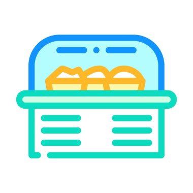 yiyecek gösterimi renk vektör illüstrasyonu