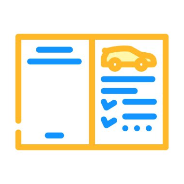 otomatik servis pasaport renk vektör illüstrasyonu