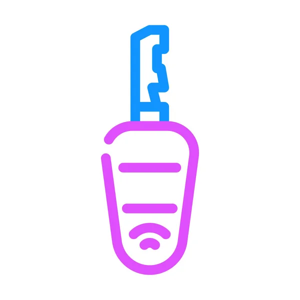 Contactloze sleutel auto kleur pictogram vector illustratie — Stockvector
