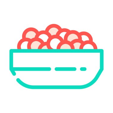 caviar fish color icon vector illustration