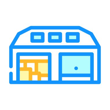 warehouse wholesale color icon vector illustration