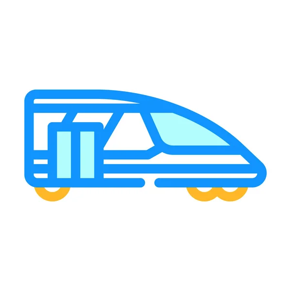 Tren transporte color icono vector ilustración — Vector de stock