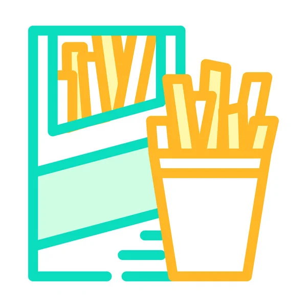 Straws snack color icon vector illustration — Vetor de Stock
