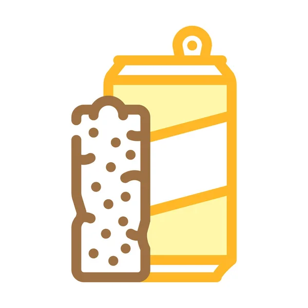 Bars snack and drink container color icon vector illustration — 스톡 벡터