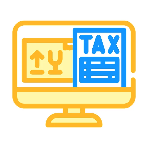 Tax wholesale color icon vector illustration — Vetor de Stock