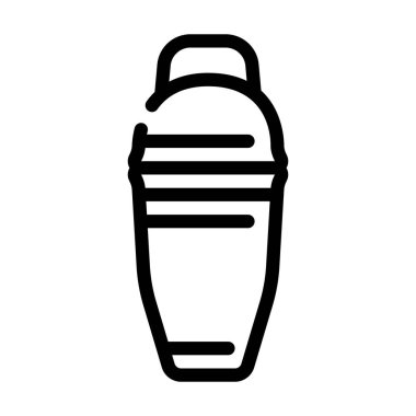 cocktail shaker bartender line icon vector illustration
