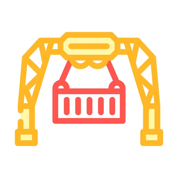 Loading container wholesale color icon vector illustration — Stockvector