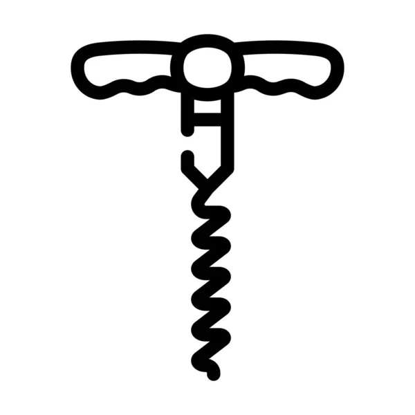 Corkscrew bartender line icon vector illustration — Stockvector