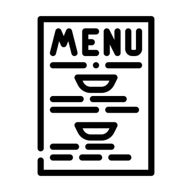 menu buffet line icon vector illustration