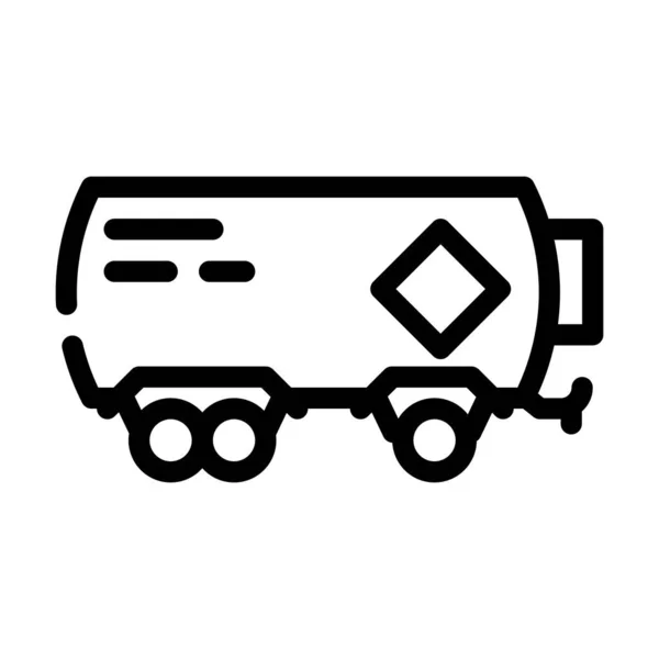 Transportation biogas tank line icon vector illustration - Stok Vektor