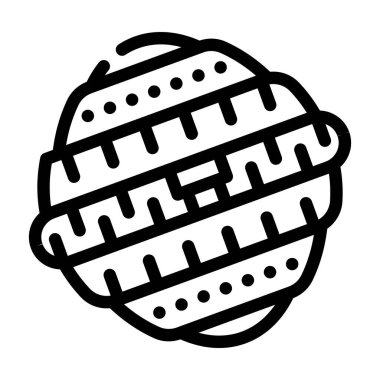 laundry ball line icon vector illustration
