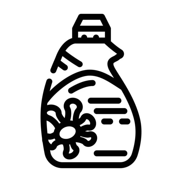 Organic laundry soap detergent line icon vector illustration — Vetor de Stock