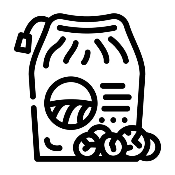 Powder detergent for hand washing line icon vector illustration — стоковый вектор