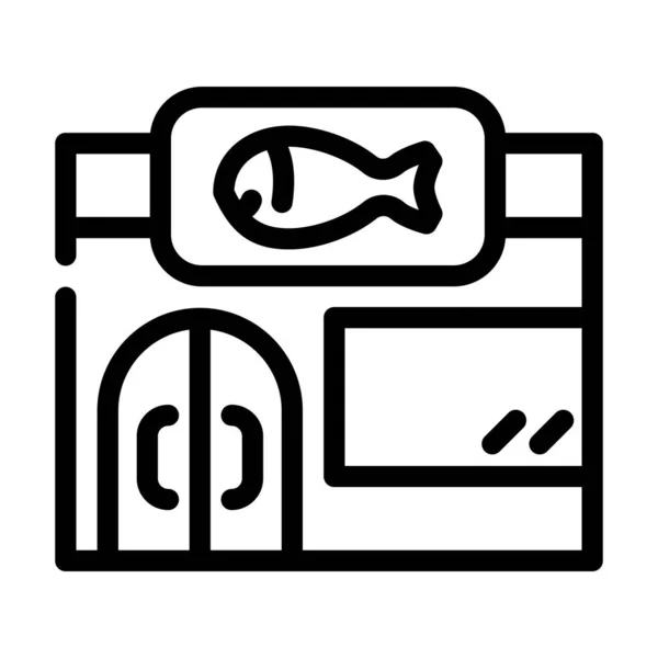 Store fish line icon vector illustration — ストックベクタ