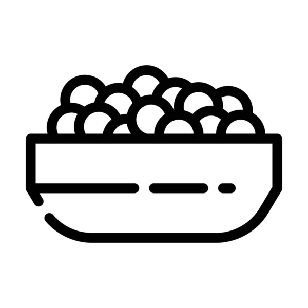 Caviar fish line icon vector illustration — Stockvector