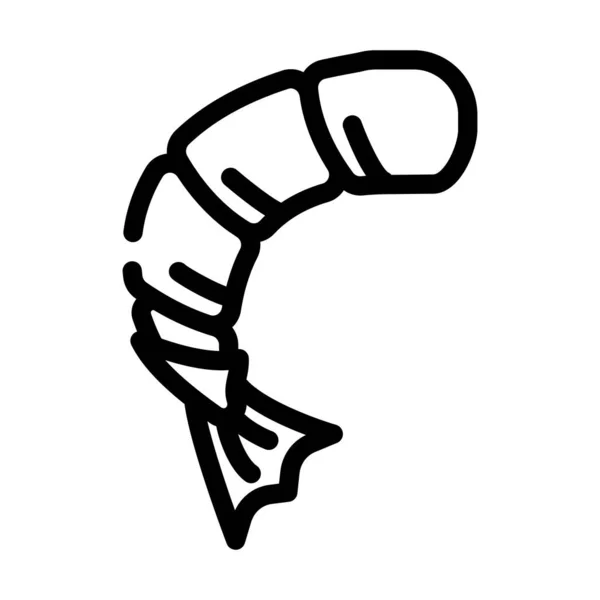 Peeled shrimp line icon vector illustration — Vector de stock