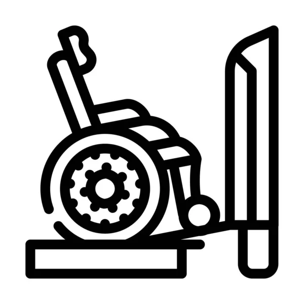 Ramp to train line icon vector illustration — Stockvector