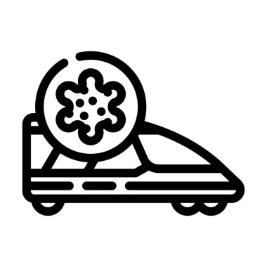 infected train line icon vector illustration