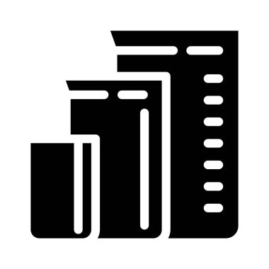 measuring cups for mixing bartender glyph icon vector illustration