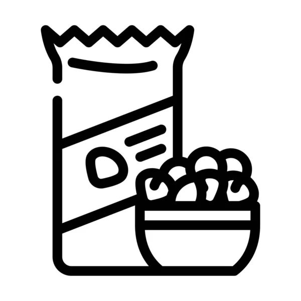 Nuts snack line icon vector illustration — Stockový vektor